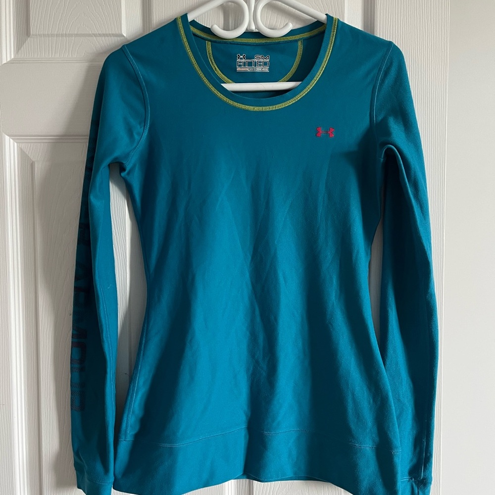 Under Armour Teal Fitted Long Sleeve Shirt
